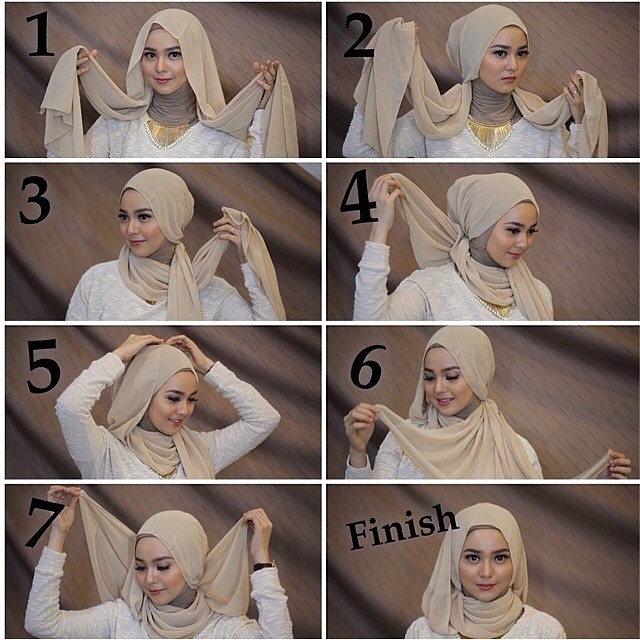 Tutorial Hijab Pesta Segi Empat Simple Dinarafi